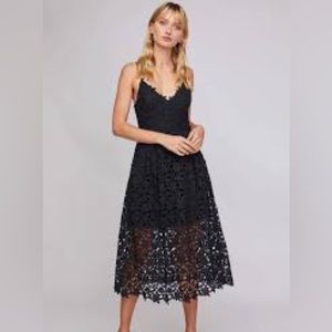 Black ASTR the Label Lace MIDI Dress
